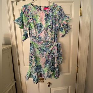 Lilly Pulitzer Faux Wrap Dress- Size 2. Worn once